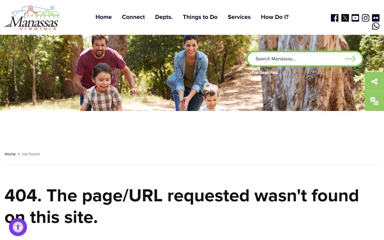 Manassas White Pages police department page