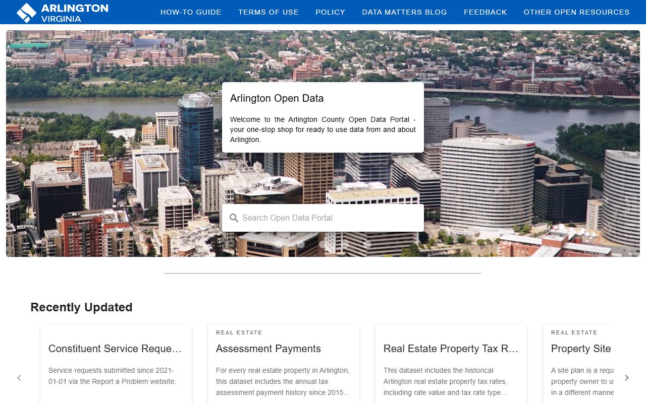 Arlington County White Pages open data portal