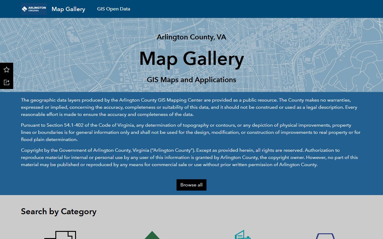 Arlington County White Pages GIS map gallery