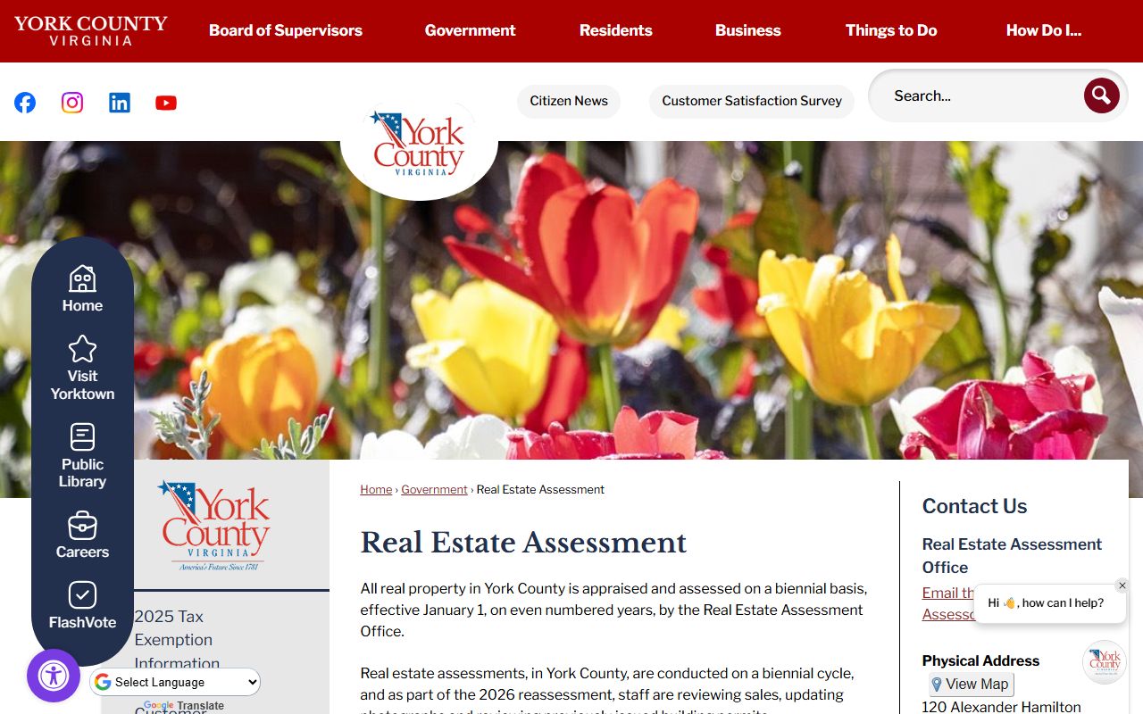 York County White Pages real estate assessment page